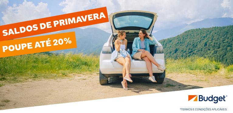 Vá mais longe com -20% na Budget