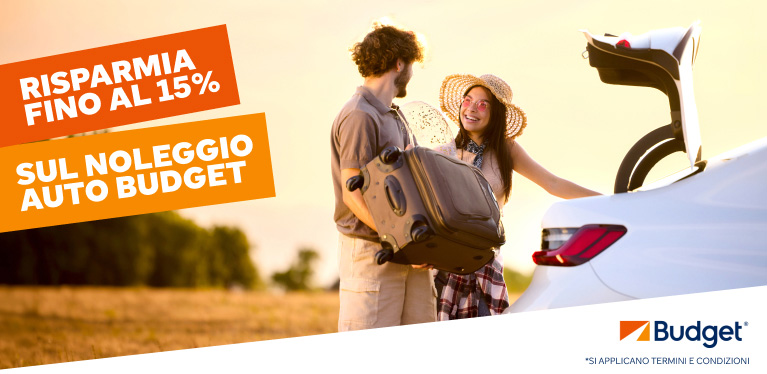 È la promozione di fine estate di Budget: parti subito con uno sconto fino al 15%