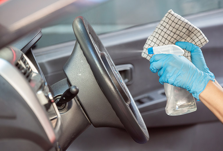 Budget vehicles are cleaned before/between each rental