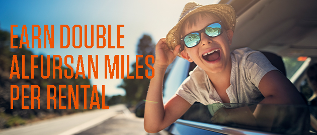 Earn 2X Miles for 3-day or more rental