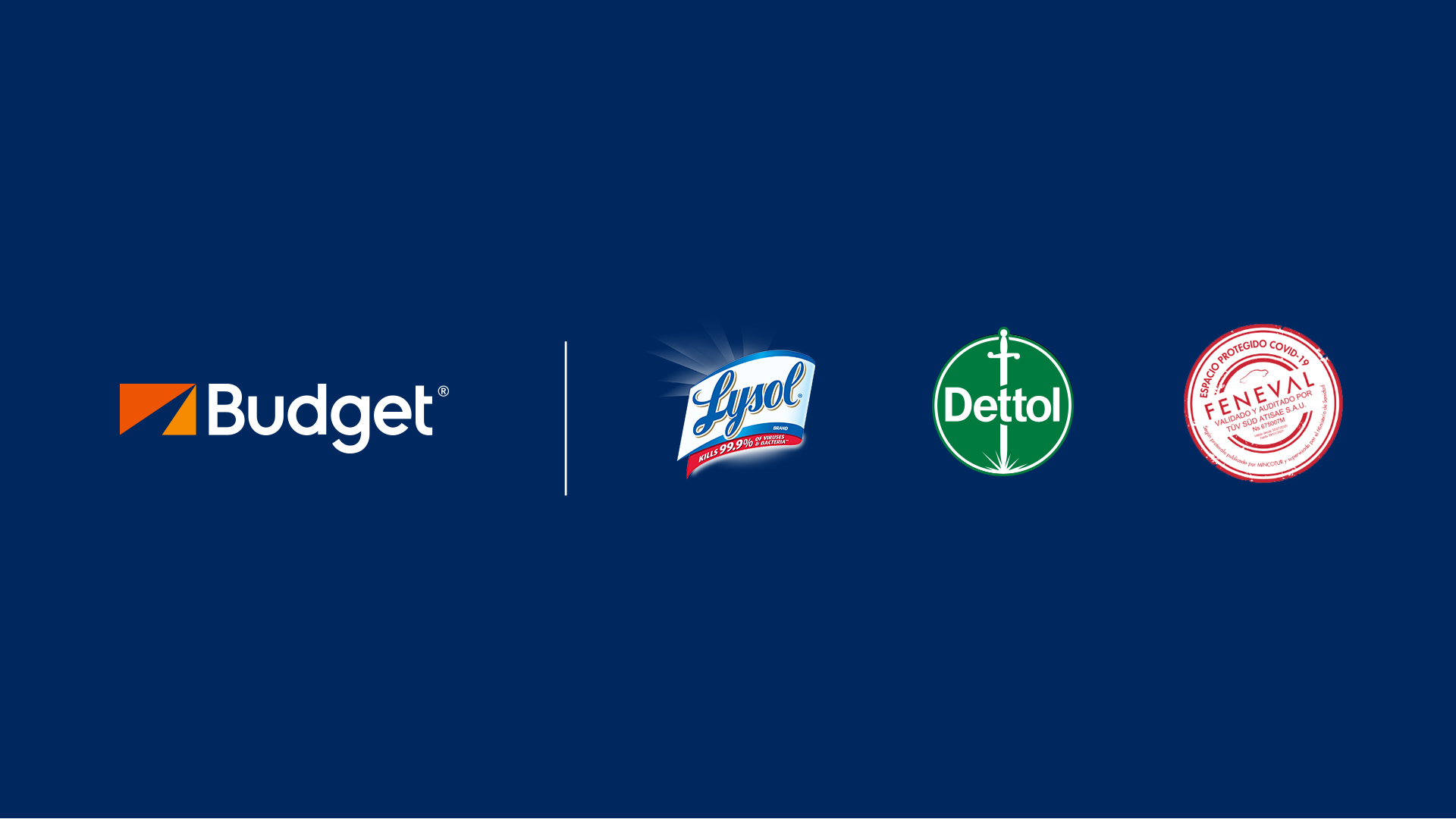Velamos por la limpieza y la seguridad de nuestros vehículos y nuestras oficinas de alquiler Budget, con la protección de Dettol & Lysol