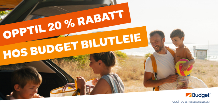 Budgets forsommersalg – kjør med opptil 20 % rabatt i 2026