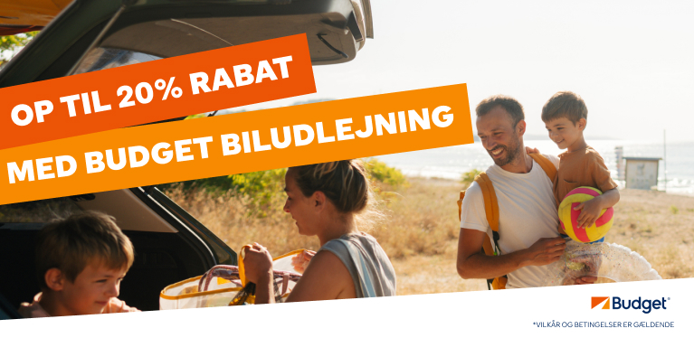 Budgets tidlige sommerudsalg – få op til 20 % rabat i ‘26