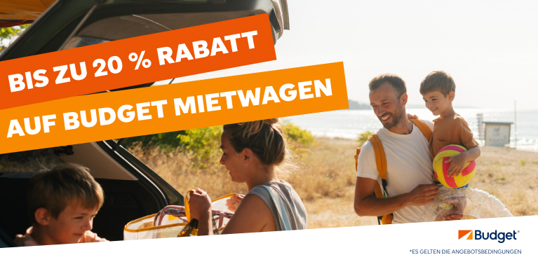 Frühsommer Sale für 2026 bei Budget – bis zu 20 % Rabatt